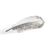 Sterling Silver Bird Feather Pin - Scarf, Lapel Brooch -