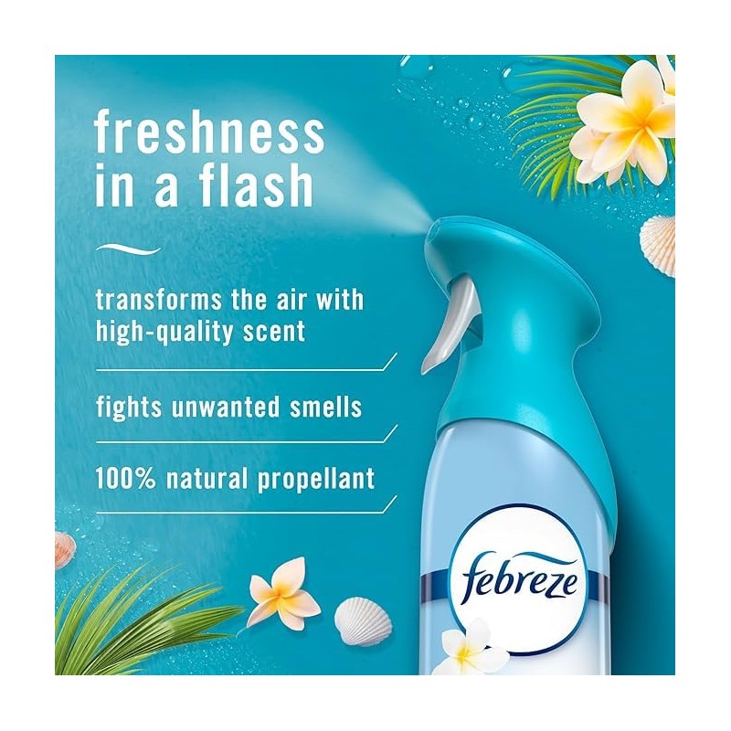 Febreze Air Refresher Spray - Bora Bora Waters - Net