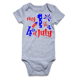 UNICOMIDEA Infant Boys July Of Fourth Rompers Funny Cartoon Flag Outfit For 6-9 Months Baby 4th Of July Clothes Short Sleeves 6 Months Girls Photoshoot Jumpsuit Shower Gift Bodysuit