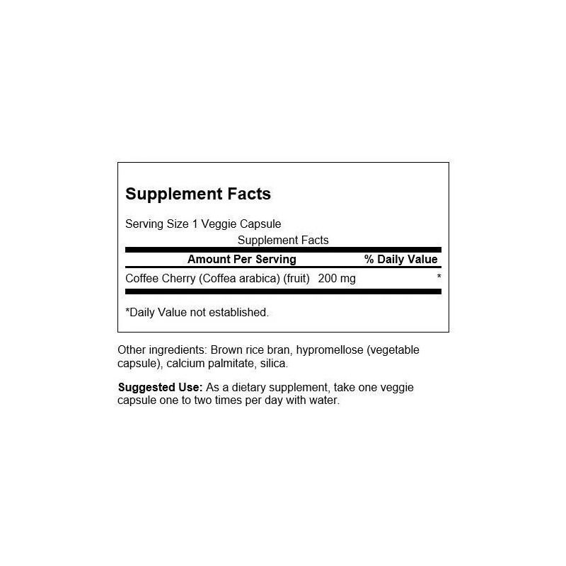 Swanson Full Spectrum Coffee Cherry 200 mg 60 Veggie Capsules