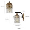 ZEVNI Modern 1-Light Wall Sconces, Black and Gold Sconces Wall