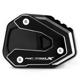 Mokiton Motorcycle Side Stand Extension Kickstand Plate Compatible With Honda NC750X DCT 2021 2022 2023 | Foot Pad Support NC 750X 750 X NC750 X Accessories (black)