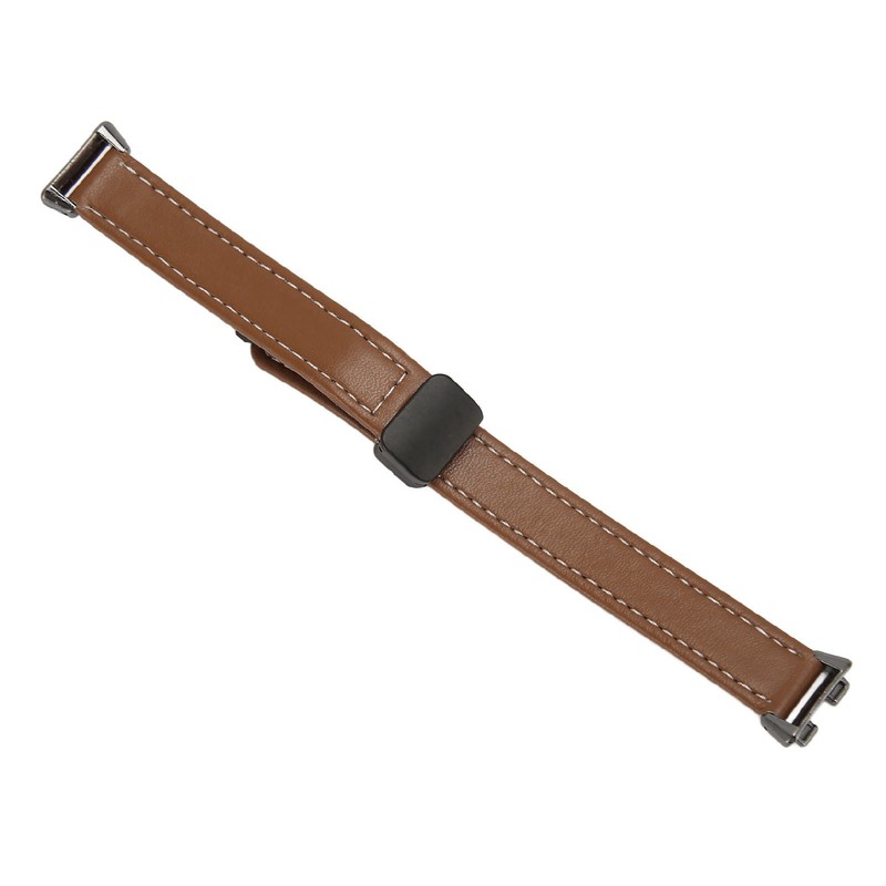 Magnetic Watch Band PU Leather Replacement Unisex Quick Release Wristband