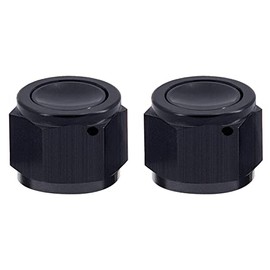 CNRAQR AN8 Flare Cap Tube Fitting Hex Head Port Fitting Adapter Aluminum 2PCS