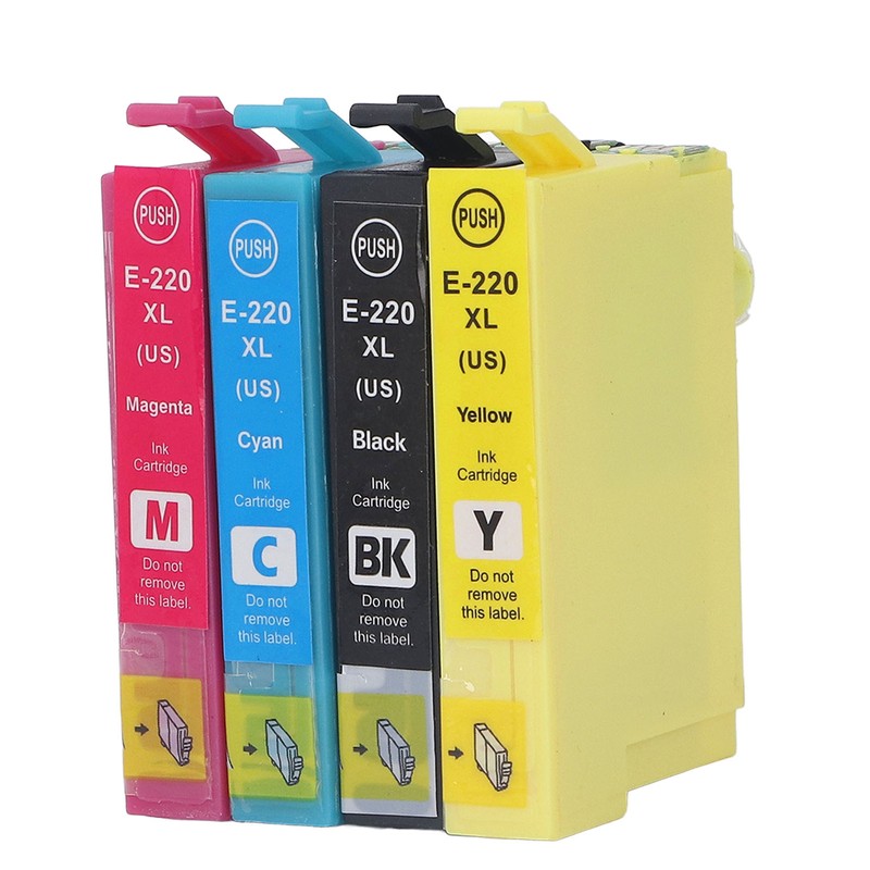 4Pcs Ink Cartridges Compatible Refill Replacement 4 Colors BK C