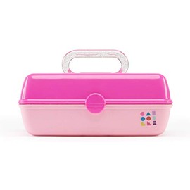 Caboodles Pretty In Petite - Forever Fun Makeup Organizer Compact Carrying Cosmetic Case, Pink Over Rose, 1 count