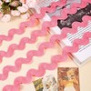 GORGECRAFT 10 Yards x 20-34mm Rick Rack Trim Bright Pink
