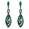 Clearine Women's Earrings Crystal Beautiful Twisted Dual Chandelier Teardrop Fashion