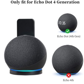 shinar Wall Mount for Dot 4th Generation Space-Saving Bracket Accessory for Dot 4 Stands with Integrated Cable Management No Screws Required (1 Pack, Anthracite)