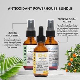GIVOL Bone Support Bundle Liquid Spray - Iron Bisglycinate Complex, Zinc Picolinate, Vitamin D3 & K2 - Complete Multivitamin - Plant- Based, Non-GMO, Gluten Free, Sugar Free 2 Fl Oz (360 Days Supply)