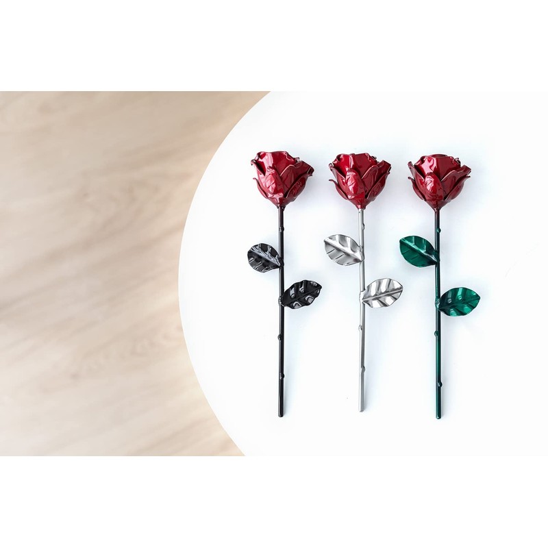 Forging Art Bcn® Eternal Wrought Iron Rose - Hand Forged
