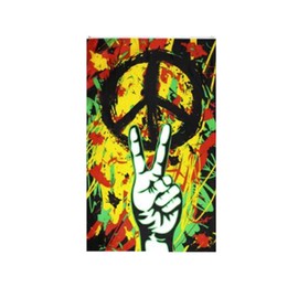 Stormflag Peace Flags 3x5ft Peace Symbol Graffiti Flag 90x150cm Polyester 90g with Eyelets and Double Stitched