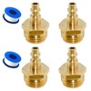 Alsoyixia 4Pcs 1/4" Air Compressor Quick Connect Plug To GHT