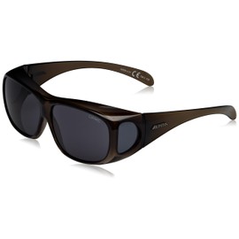 ALPINA OVERVIEW - Verzerrungsfreie und Bruchsichere OTG Sonnenbrille Mit 100% UV-Schutz Für Erwachsene, black transparent gloss, One Size