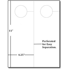 Printable Door Hangers Signs for Business (4.25 x 11) - 200 Blank Door Hangers - 80lb Cover White - Laser & Inkjet Printer Compatible