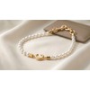 NVWAROCK Pearl Purse Chain,14K Gold Plated C-Shaped Metal Brass Purse
