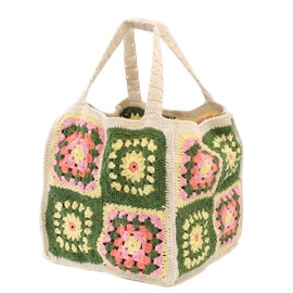 TOMO CORPORATION Dice Bag, Garden Crochet Ladies, Crochet Crochet, Gusset, Mini Bag (Salad)