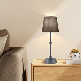 betluse Set of 2 LED Cordless Table Lamp,Rechargeable 6000mA Battery Operated Portable Grey Desk Lamp,Dimmable Touch Control Table Lamp, for Restaurant/Patio/Outdoor.(LED Bulb Included)