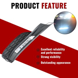 HECASA Pair LED Fog Lights Driving Lamps Kit Compatible with 2016 2017 Honda Accord Sedan 4Dr Replacement for HO2592142 HO2593142 Front Fog Lamps w/Bezel Switch Wires