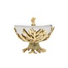 Godinger Decorative Serving Bowl Centerpiece Serveware Golden Branch Metal with