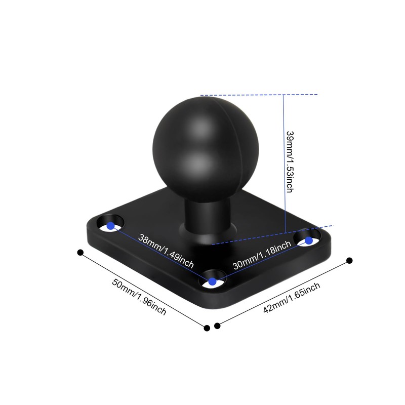 1 Inch Ball Head Adapter, Ball Mount Base with 4