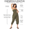 2 in 1 Cotton Harem Trouser or Bandeau Jumpsuit Khaki