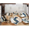 Aurora Collection Salad and Soup Bowl Set in Blue/White, Handmade