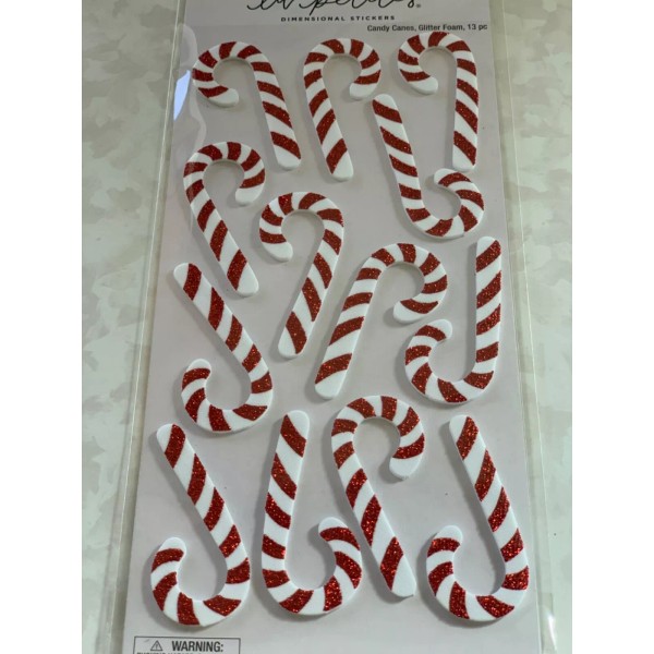 Christmas Crafts LA PETITES STICKERS 3D CHRISTMAS GLITTER FOAM CANDY
