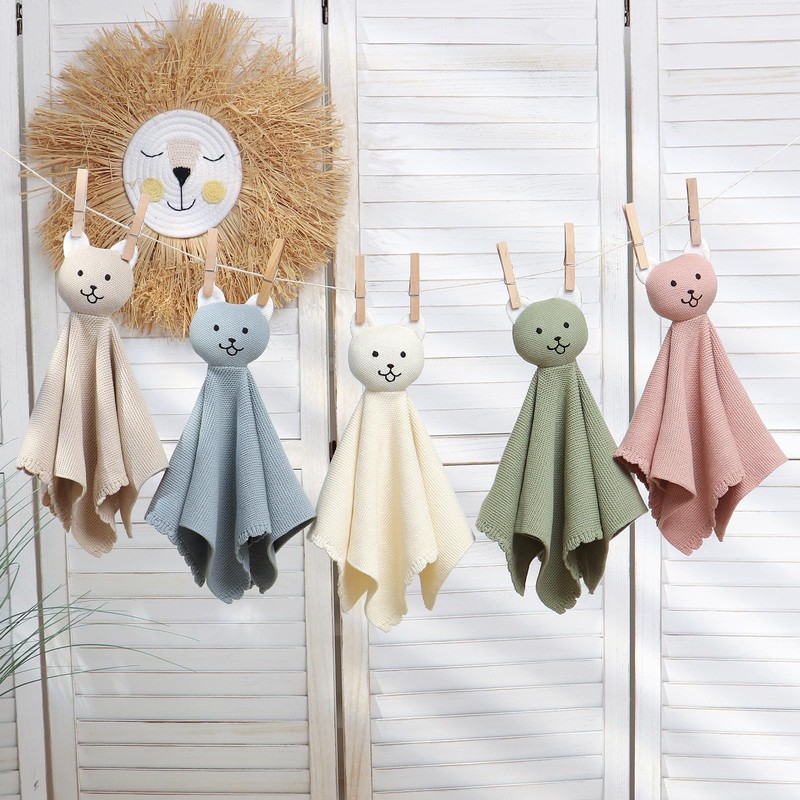 LAWKUL Baby Blanket Bear Lovey Soft Cuddly Security Blanket for