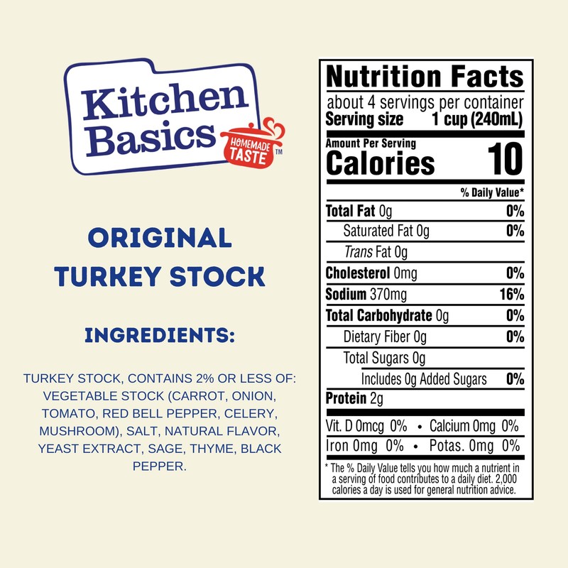 Kitchen Basics Turkey Stock - 32 oz Carton (Pack of