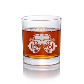 One Or Two Optometry Round Rocks Glass - Medical Merit, Optometry Gift, Funny Optometry, Ophthalmologist, Optometrist, Eye Doctor