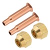 PATIKIL 1/8" (3mm) ID Copper Tube Flare Fitting with Nuts,