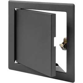 Vent Systems 6'' x 6'' Inch Anthracite Metal Access Panel with Click Function - Easy Access Doors - Access Panel for Drywall, Wall, Electrical and Plumbing Service Door