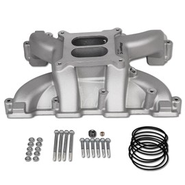 JGhyperX 300-129 Dual Plane Mid-Rise Intake Manifold Aluminum Compatible with GM Chevy small block Gen III and IV LS3 LS92 364 376 V8 Engine