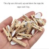 HAHIYO Heart Painted Mini Wooden Clothespin Clip Photo Paper Holders