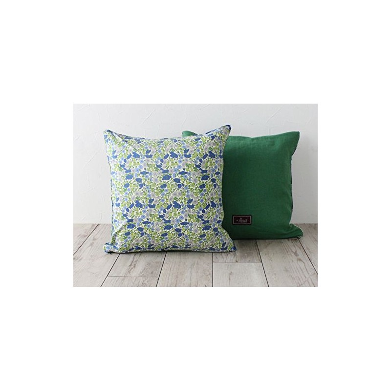 DDintex Floret LONDON Cushion Cover Poppy & Daisy Green 45x45cm