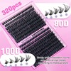 DIY Lash Extension Kit Volume Thick Lash Clusters 80D+100D 320