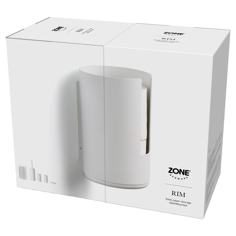 Zone Denmark Rim Wall Toilet Roll Holder, Diameter 13.2 cm,