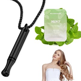 Breathing Necklace with Resistance, Breathing Necklace for Anxiety Relief, Breathing Exercises, Meditation, Christmas Valentine's Day Birthday Gift for Father, Women, Men