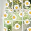 Whaline 9 Sheets Daisy Flower Window Clings White Cute Floral