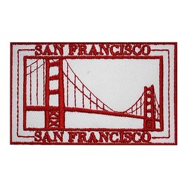 Traveler Stamp Patch, San Francisco Patch, Travel Patch, Groovy Patch Embroidered Iron on Sew on Patch Badge for Clothes etc. 9x6 cm