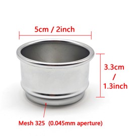 325 Mesh, 2" Diameter, Lab Test Sieve, φ5cm, 304 Stainless Steel Wire Cloth (0.045mm Aperture), Mesh Screen Filter Strainer for Industrial Laboratory