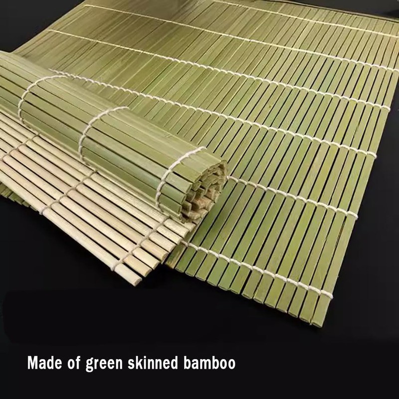 nanaxagly 1 Pack Bamboo Sushi Rolling Mat, 9.5" x 9.5",