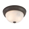 Yosemite Home Decor JK101-11DB 2-Light Flush Mount with Marble Glass
