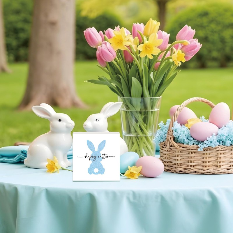 Rdtcgvss 4" X 4" Funny Easter Decor Desk Decor -
