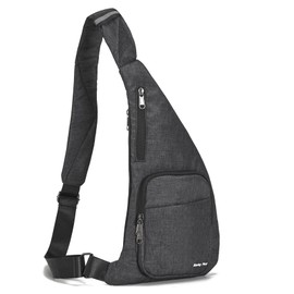 Seoky Rop Waterproof Sling Bag Crossbody Bag for Men Women Slim Hidden Anti-Thief Travel Personal Pocket Dark Grey