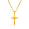 Jekvill 14k Gold Plated Cross Necklace for women and menwith