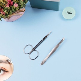 Eyebrow grooming scissors for beauty hair removal, nose hair trimming 1P tweezers / 눈썹 정리 가위 미용용 잔털 제거 코털 정리용 1P 족집게