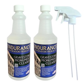 Endurance Gravestone & Monument Cleaner - 2 Quarts  (Spray Bottles)
