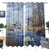 Kazynee Rustic Forest Wildlife Pheasants Room Darkening Blackout Window Curtains